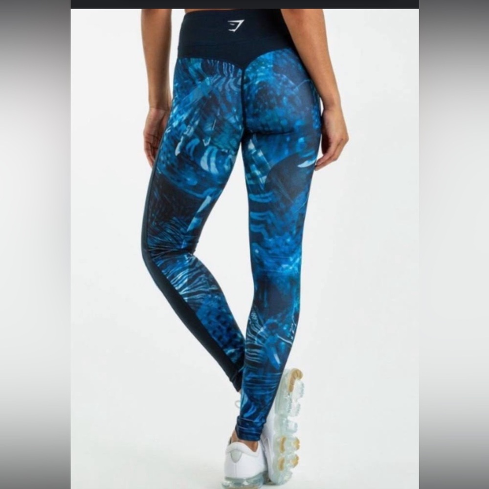 Gymshark Ocean Camo Crossover 7/8 legging